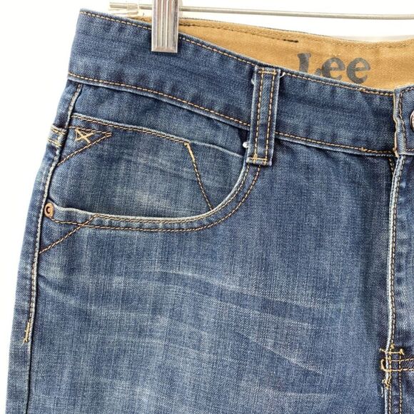 LEE Shorts Dungarees Women's Jean Denim High Rise 5 Pocket Belt Loops Vintage - Picture 3 of 14